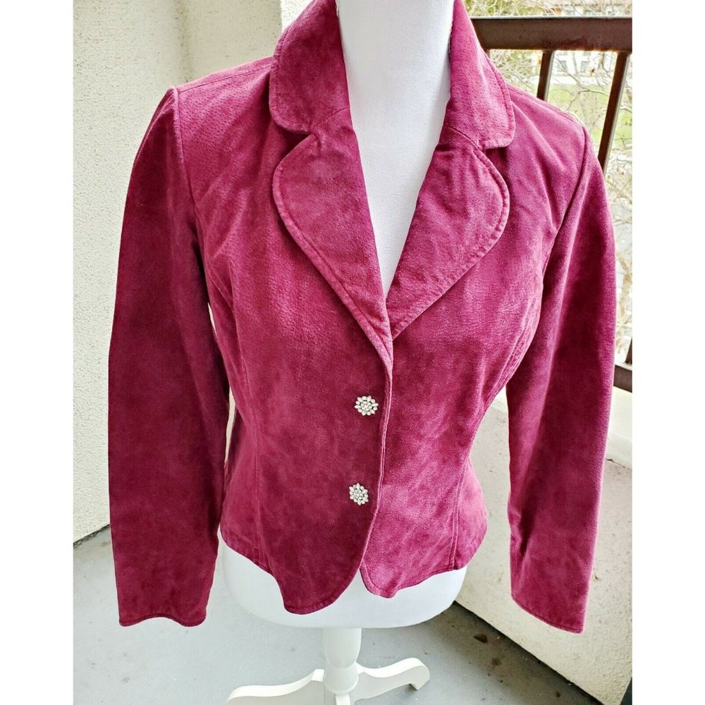 Live A Little Leather Jacket Womens Size Petite M